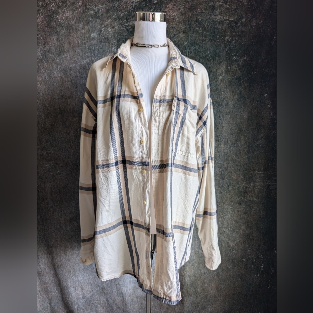 Vintage Ralph Lauren Plaid Button Down | Oversized Cotton Shirt L